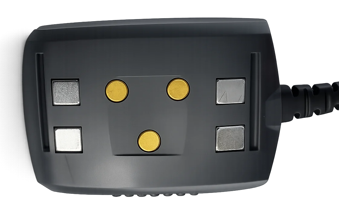 ShadowCuff wired magnetic charger with gold contact pins