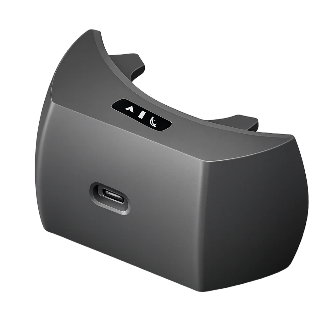 ShadowCuff portable charger with on-device status display